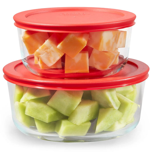 Pyrex® Simply Store® 4-piece Round Glass Storage Set