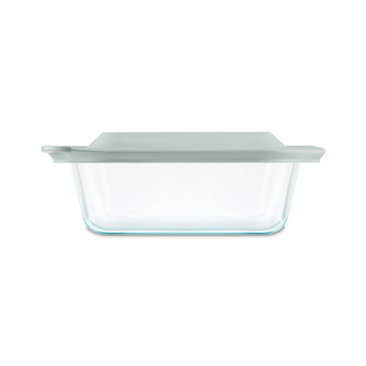 Pyrex® Deep 8" Square Glass Baking Dish with Sage Green Lid